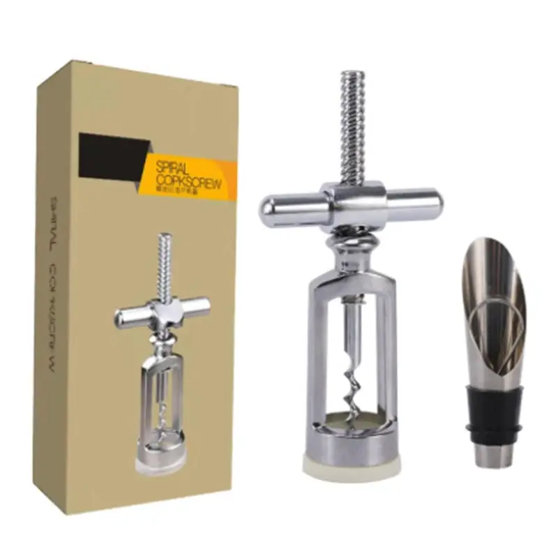 Manuálne otváracie fľaše s fľašou Set Classic Wine Cork Remover Set Wing Tvar kovový zliatinový otvárač