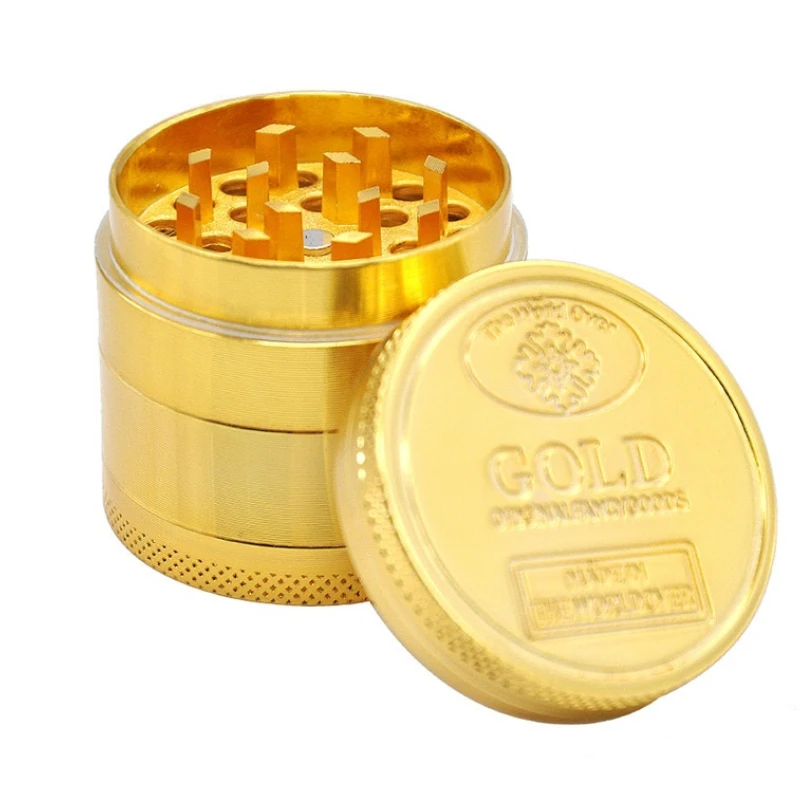 Manuálny tabakový mlynček zink zink zliatiny dymové mlynčeky 40 mm 4-vrstvové bylinné korenie Pepper mlyn Drvenie fajčiarskeho potrubia príslušenstvo
