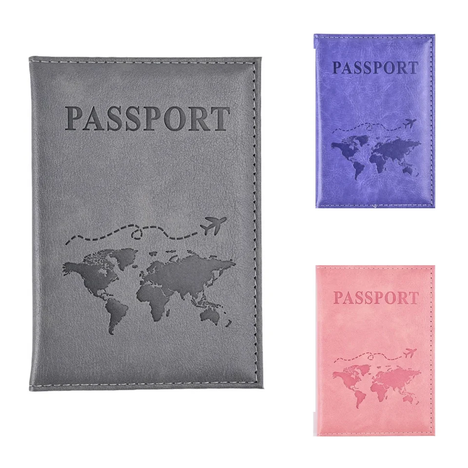 Mapa vzor Pas Passport Women Me Passport Cover Travel Wallet Flight Ticket Clip ID kreditná karta Držiteľ cestovných doplnkov