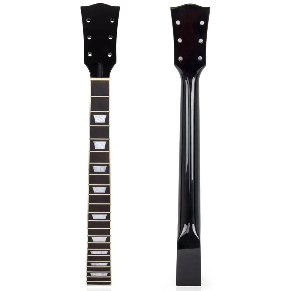 Maple Electric Guitar rukoväť krku ružového dreva pre Gibson Les Paul LP (čierna) ， 22fret