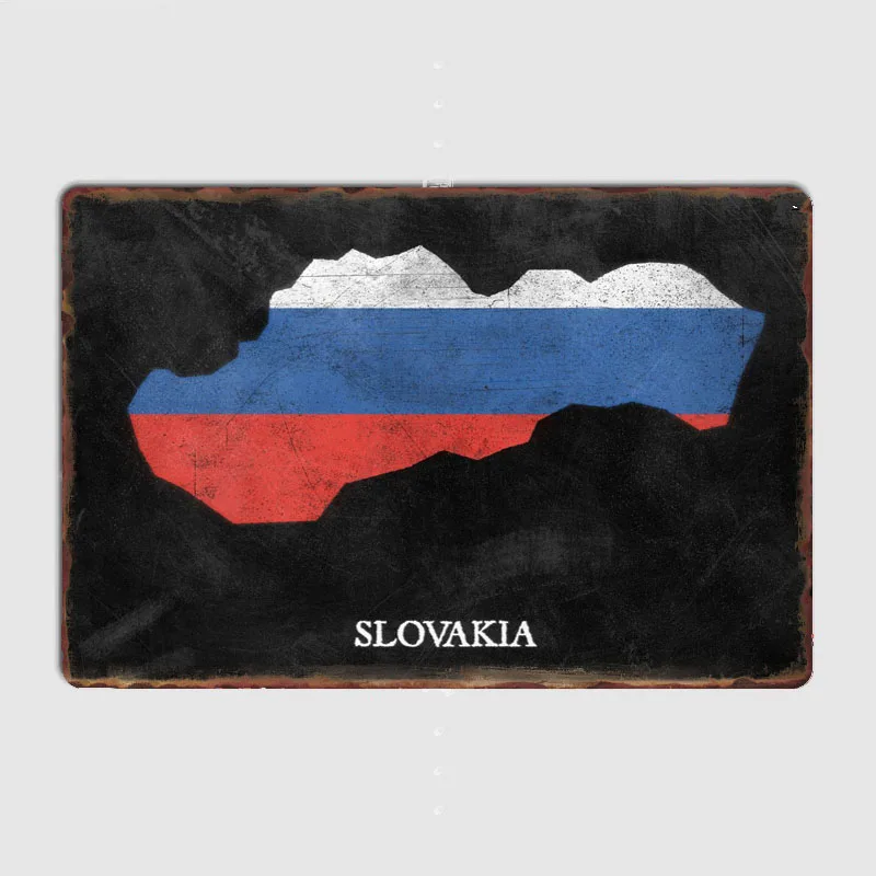 Mapy Slovensko plagát kovová značka Vlastná retro kuchyňa cínu vinobranie stena dekorácie izba dekorácia domáci dekor