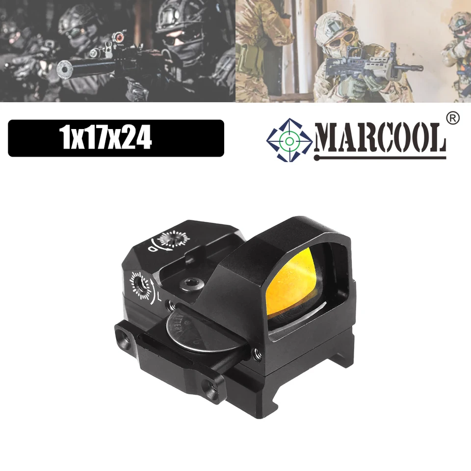 Marcool 1x17x24 Red Dot Pištoľ Pistol Rungun Sight Tactical 3 Moa Collicator Hodí sa