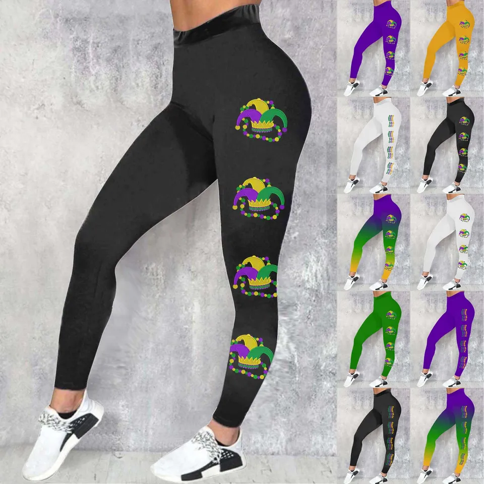 Mardi Party Women Casy Sports Yoga Pants