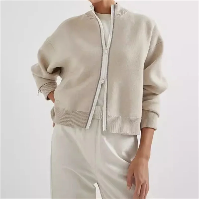 Mardi pre ženy nové v elastickej pletenej pletenej slive s dlhým rukávom Top pre jeseň 2024 Cashmere Blend Dámsky sveter y2k pletenýwear