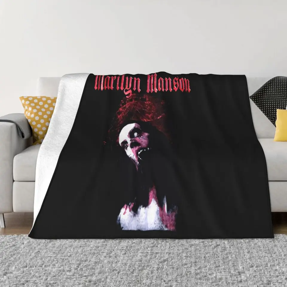 Marilyn Manson Sväté drevo vinobranie vzácny punk goth gothic cradle o zostrihanie rovného hodu prikrývku