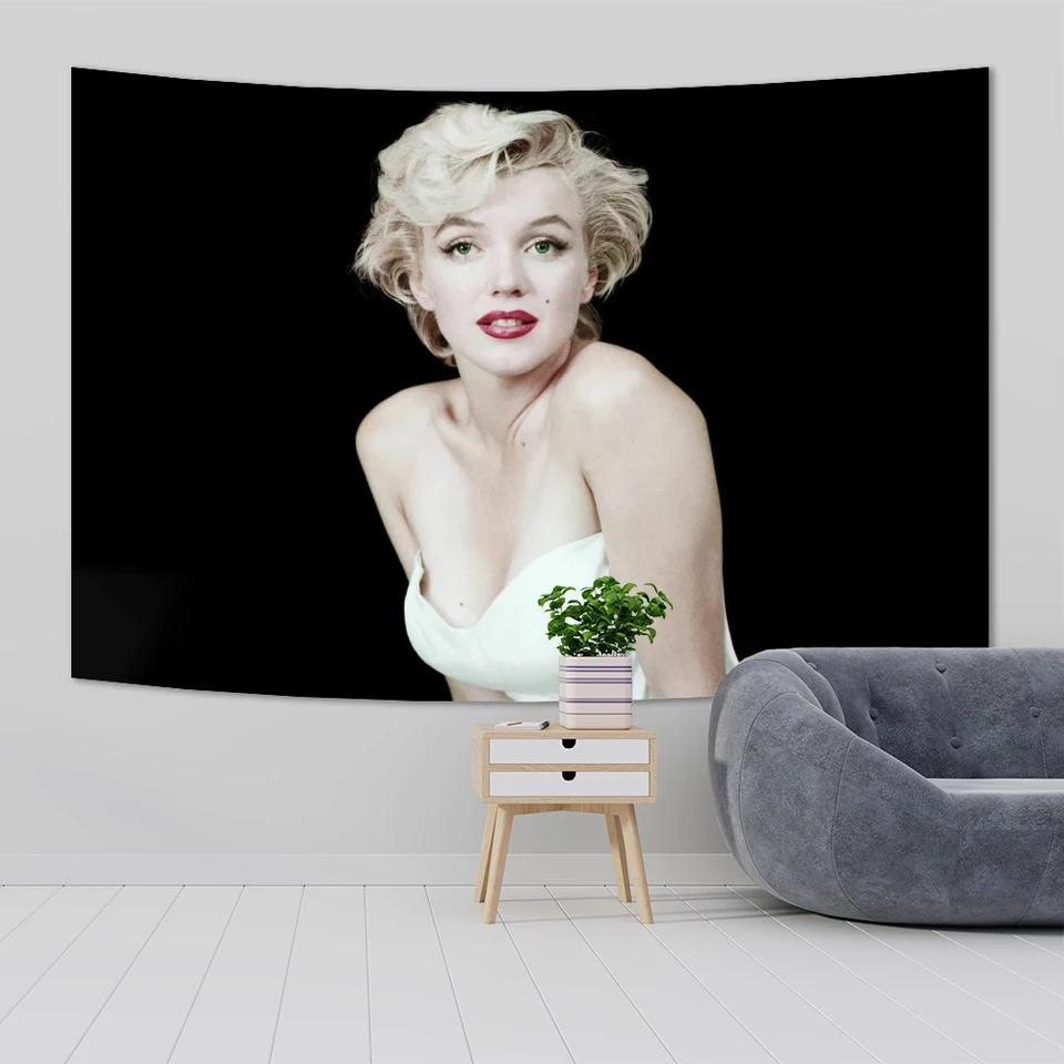 Marilyn Monroe tapiséria sexy žena umelecké pozadie látka zavesenie tajomná estetická izba dekorácie
