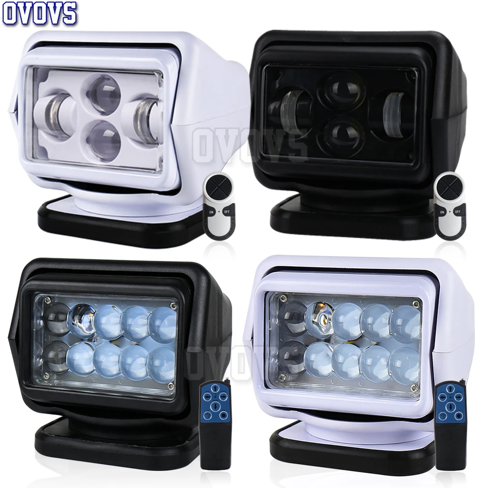 Marine Searchlight 50 W 60W LED Spotlight s 2 magnetmi pre traktory lodí v teréne pre nákladné vozidlá bezdrôtové ovládanie
