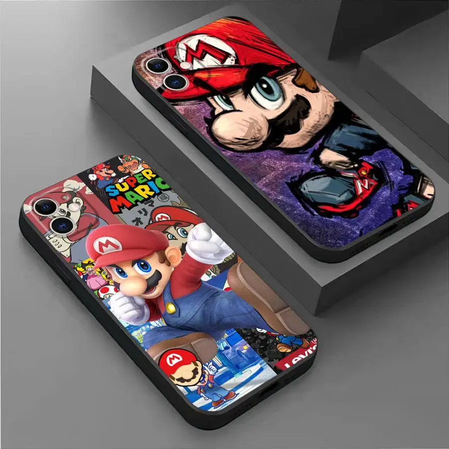 Mario Game Super Cover Telefón puzdro pre iPhone 16 14 13 15 Pro Max 11 Pro 12 Mini SE X XS Max xr 7 8 TPU Soft