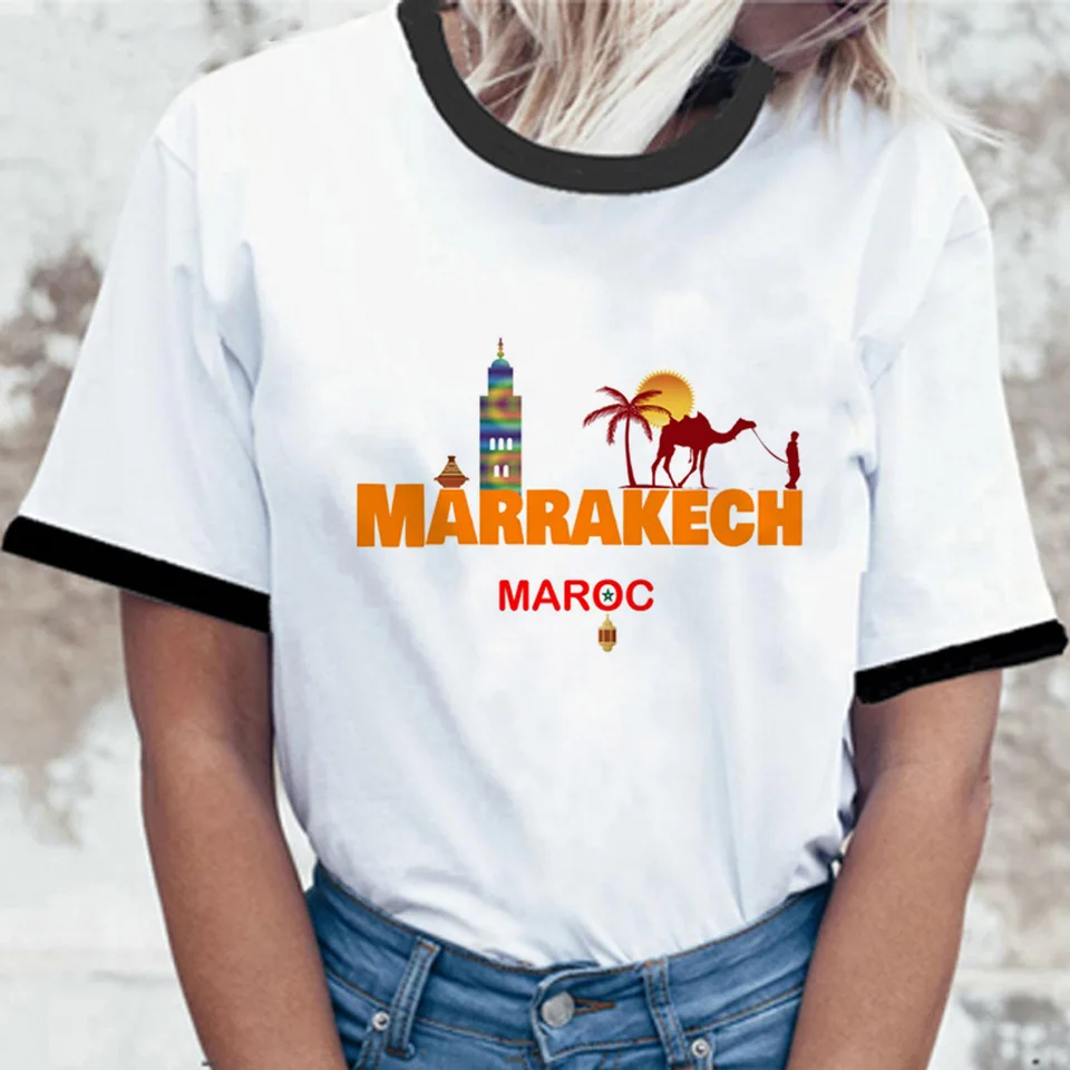 Maroc Maroko Top Women Designer Streetwear Anime T tričko Žena Y2K Funny Harajuku oblečenie