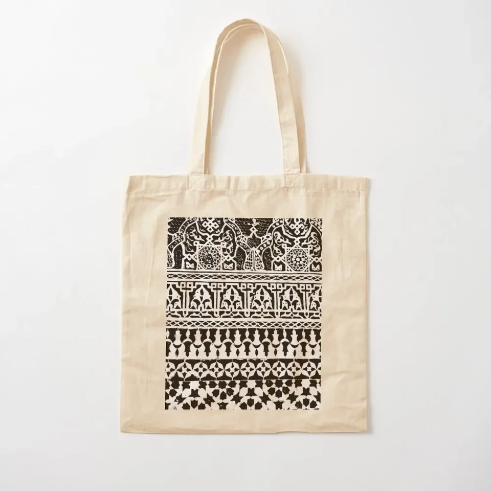 Maroko v čiernej a bielej taške Tote Tašky s taškami na ruky vrecká na ruky Tote Bag