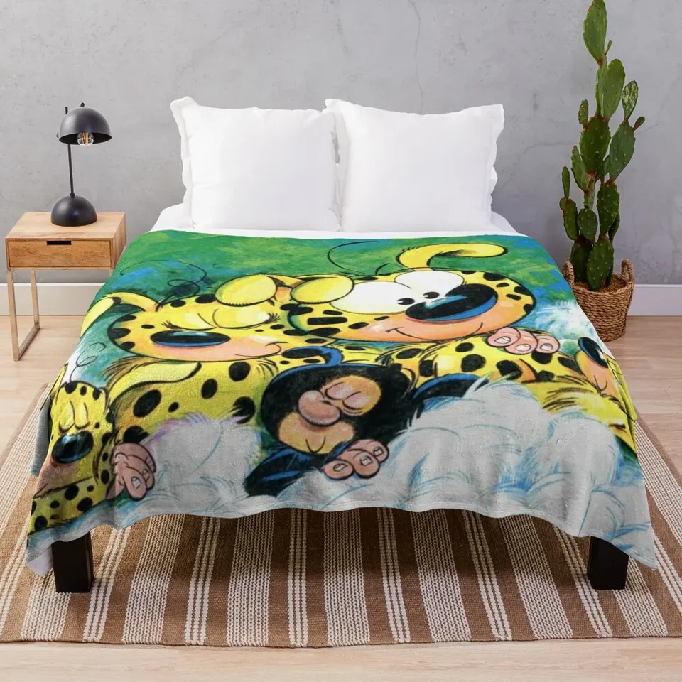 Marsupilami s rodinným spánkom hodu prikrývku cosplay anime nadýchané prikrývky veľké koľaj