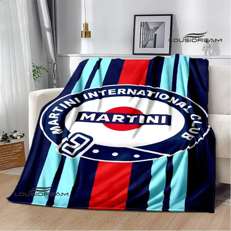 Martini logo Tlač prikrývky Teplá krásna prikrývka flanel mäkká a pohodlná domáca cestovná prikrývka k narodeninám darček k narodeninám