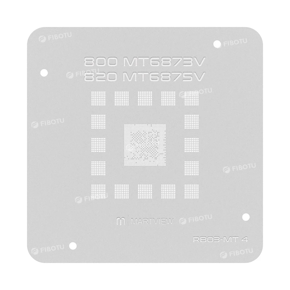 Martview RB03-MT4 CPU BGA Reballing Stencil pre MTK Dimensity 800 /820 MT6873V / 6875V