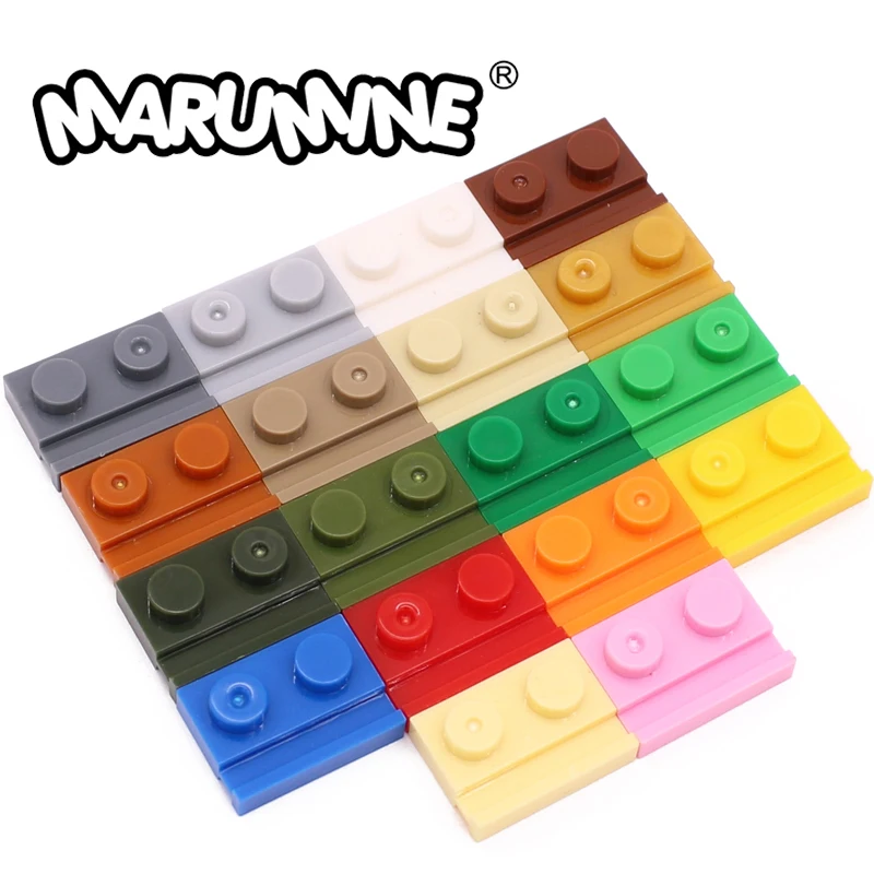 Marumine 50ks modifikovaný doska 1x2 s myšlienkou zábradlia za dvere MOC tehla 32028 Kompatibilné zostavuje častice DIY stavebné bloky Part