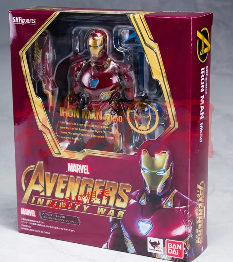 Marvel Avengers 3 Infinity War MK50 SHF Iron Man 6 palcov Movely figure Luxury Edition Zhromažďovať ozdoby hračky darček