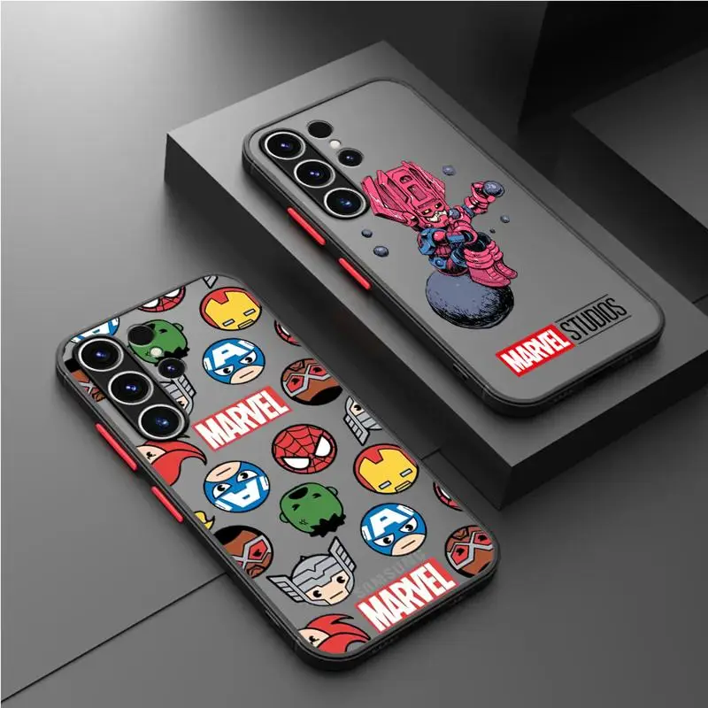 Marvel Avengers Matte Case pre Samsung Galaxy S24 S22 S23 S20 S21 FE S10 Plus CAPA Note 20 Ultra 10 Lite Phone Fundas