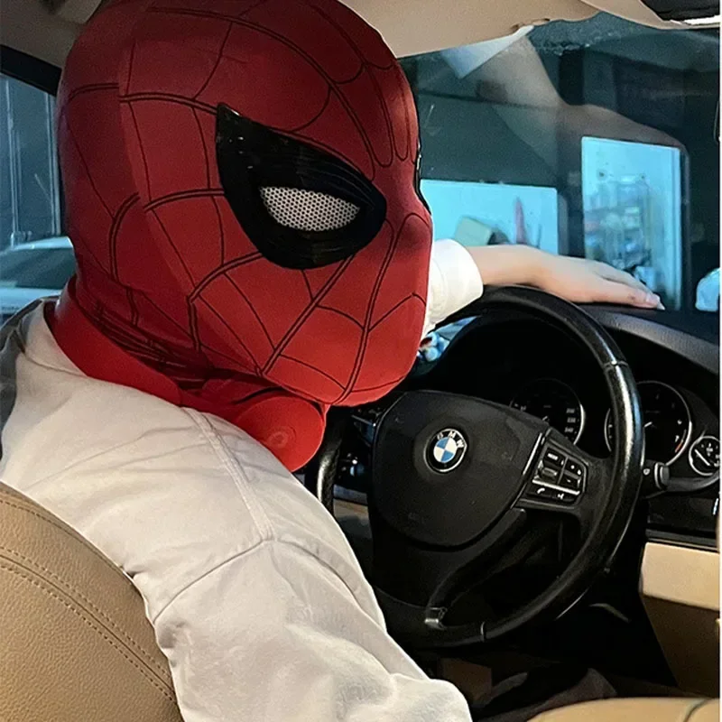 Marvel Comics Spider-Man Headgear Movear Electric Electric Automatic Mask Originálny bábik Blink cos helmeta maska ​​hračky vianočný darček