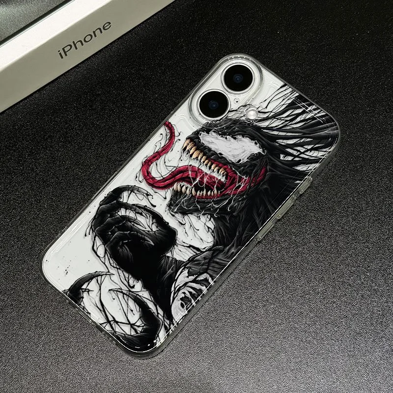 Marvel Cool Nový film Venom 3 Clear Case pre Samsung A73 A72 A71 A55 A52 A51 A51 A50 A35 A33 A32 A31 A30 A3 A24 A23 A22 A13 A12 A12 A05 5G 5G 5G