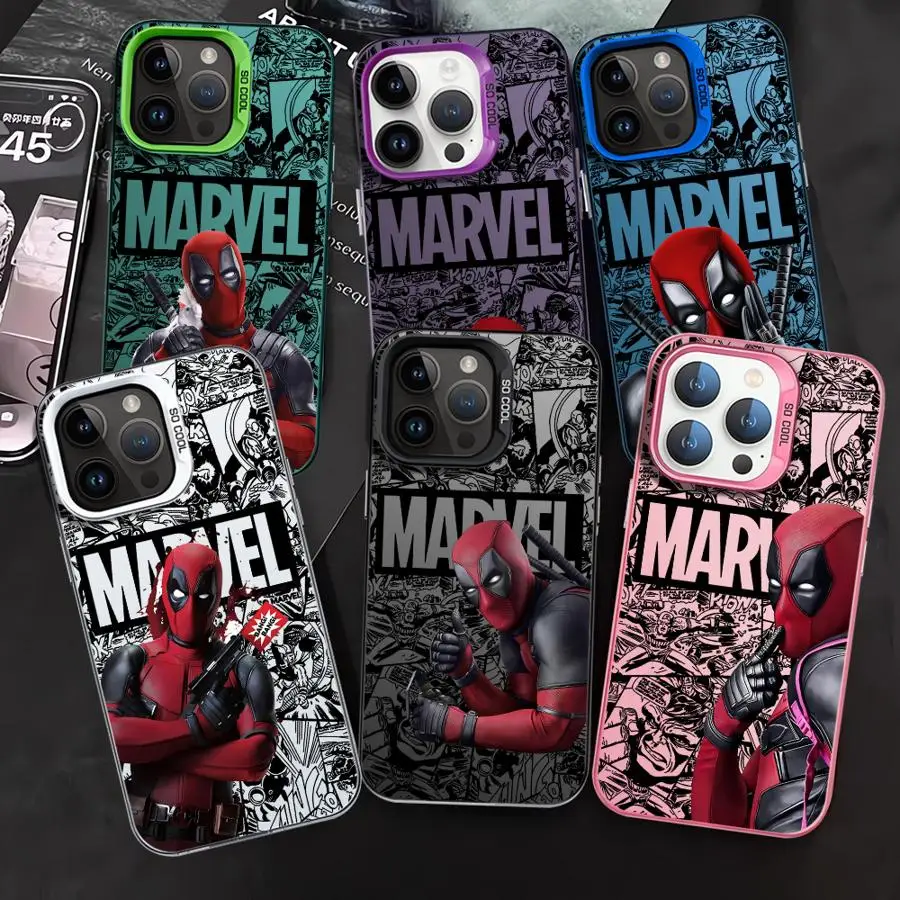 Marvel Deadpool Cool pre iPhone 16 15 14 13 13 12 11 Mini Pro Max xr xs Max 7 8 plus telefónne puzdro Shock odolné v oblasti silikónu