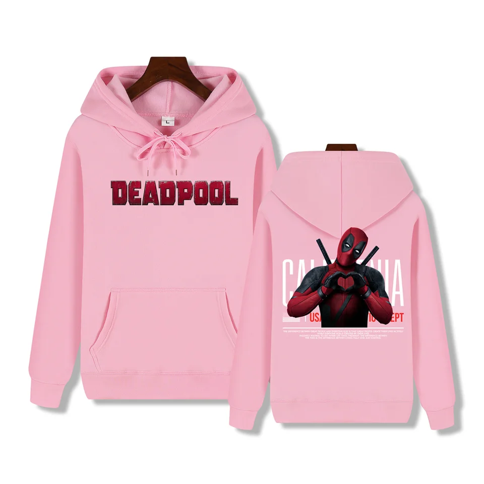 Marvel Deadpool Creative Fun Tlač Jeseň/zima Pohodlné mäkké zahusťované mužské vysoko kvalitné príležitostné teplé pouličné mikiny