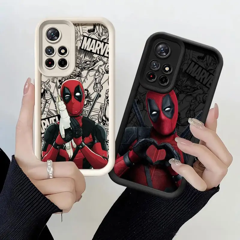 Marvel Deadpool telefónny puzdro pre Xiaomi Redmi 13C 2C 12 4G 1A1 A2 A2 Plus A3 A3X POCO X3 C50 C51 C61 5G Mäkký kryt