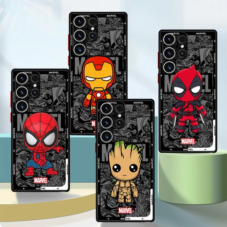 Marvel Groot Ironman Puzdiar pre puzdro pre Samsung Galaxy S9 S10 plus S20 S21 S22 S23 S24 S25 Plus Ultra Fe Fundas Case