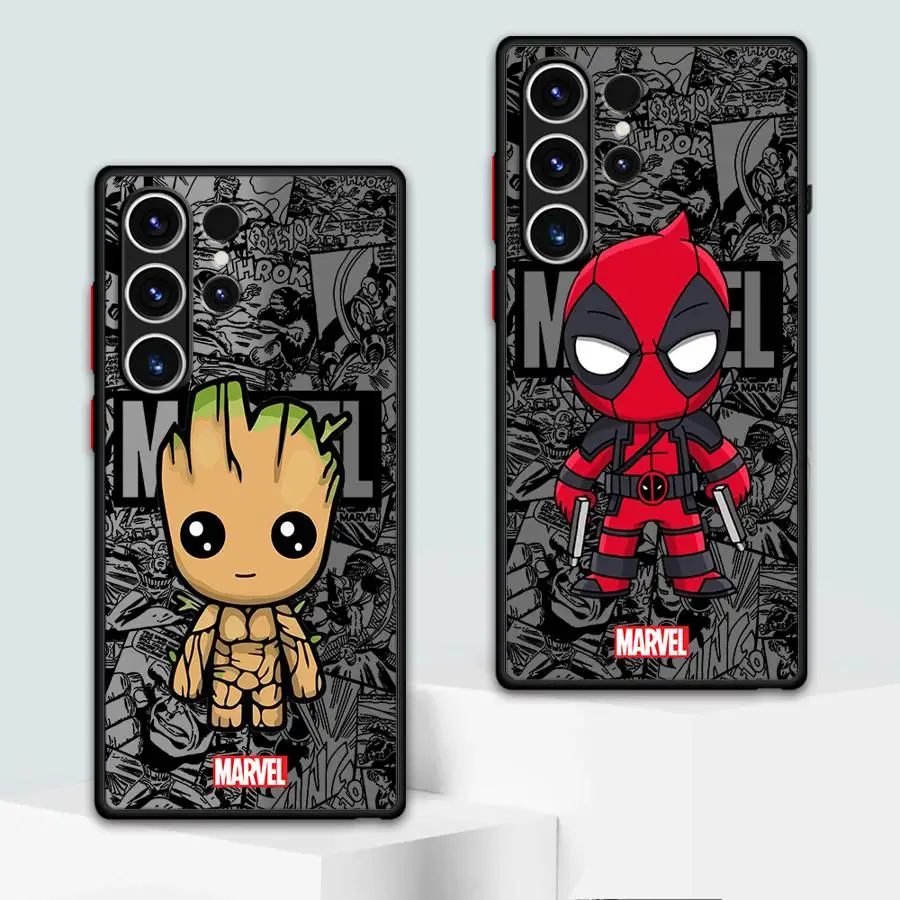 Marvel Groot Ironman puzdro pre Samsung Galaxy Note 10 20 Ultra A16 A12 A70 A15 A13 Poznámka 9 8 A14 A50 A30S A06 A05