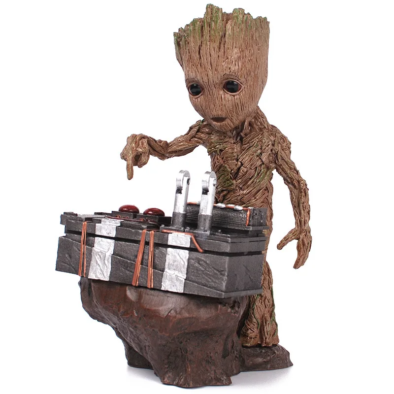 Marvel Guardians of the Galaxy Groot Model Model Avengers Cute Baby Tree Man PVC Anime Action Figure Hračky Zbierka darček