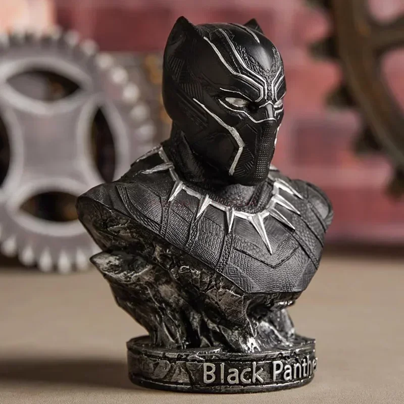 Marvel Hero Black Panther Busta Action Figure Figure živici Model Anime postava Domáca dekorácia Art Art Socha remeslá k narodeninám