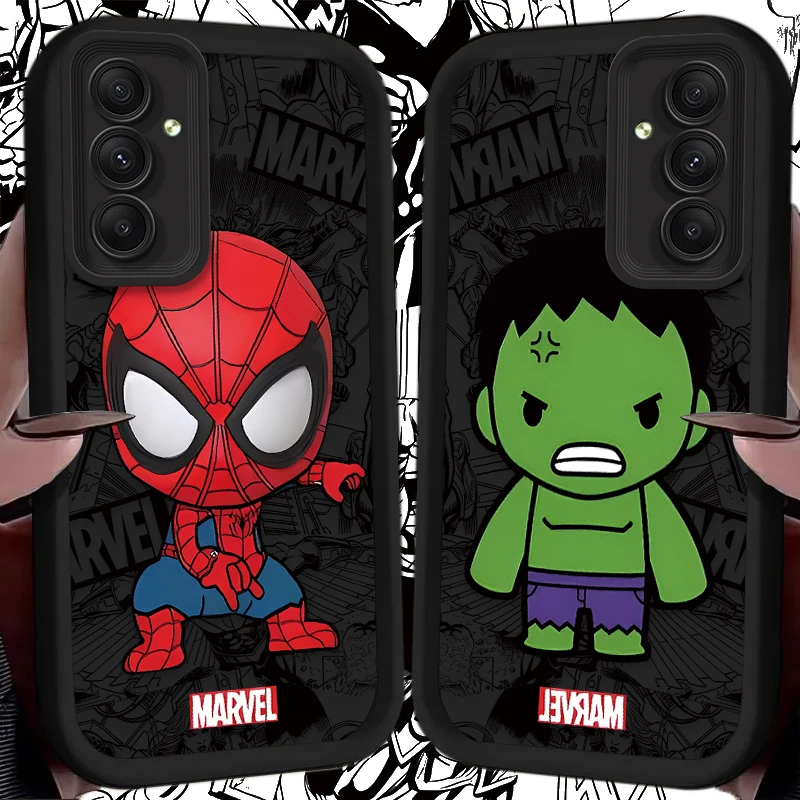 Marvel Hulk Spiderman telefónny prípad pre Samsung Galaxy S24 Ultra S23 Fe S22 S21 Plus A54 A34 A14 A73 A53 A33 5G Mäkké silikónové prípady