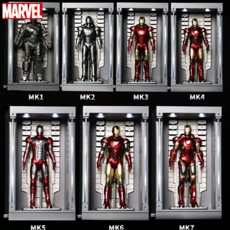 Marvel Iron Man MK1-7 Mark Hall of Armour Sada 1-7 akčných figurín Avengers Tony Stark Legends Original ZD modeldoll hračky darček