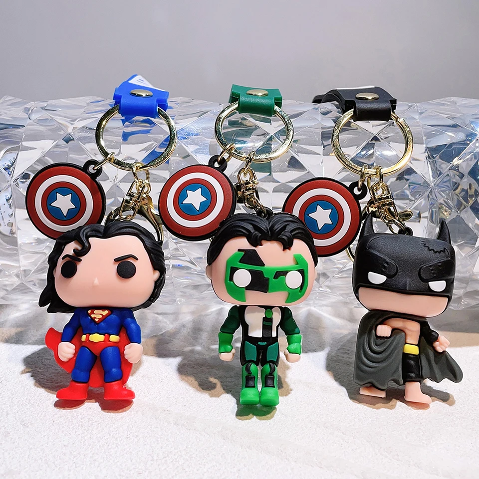 Marvel Keychain Silikone Bag Keyring for Women Disney Spider Man Držiteľ auta zavesenie doplnkov Darčeky šperky
