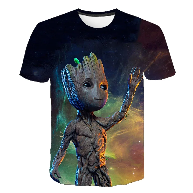 Marvel letné tričko dievčatá chlapci Groot Cartoon Tlače detské oblečenie móda harajuku detské oblečenie Avengers T tričko