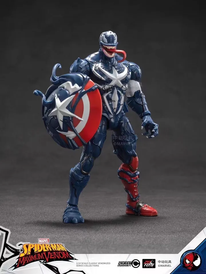 Marvel Original Venom parazitický kapitán Amerika Black Panther Carnage 1/10 Legends Akčná figúrka anime modelky hračky Darčeky