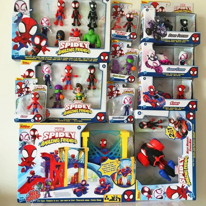 Marvel Spider Man a jeho úžasní priatelia upgradov oblek Spidey Úžasná akčná figúrka PVC Collectable Model Toy Dolla Detská darček
