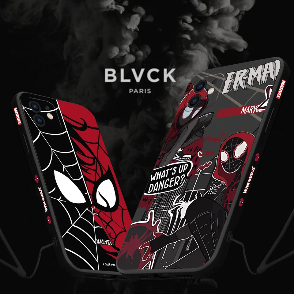 Marvel Spider-Man Case pre Oppo Realme 11 10 9 9i 8 8i 7i 6 Pro Plus C31 C35 C11 C15 C15 C20 C21Y C25 kryt s ručným popruhom
