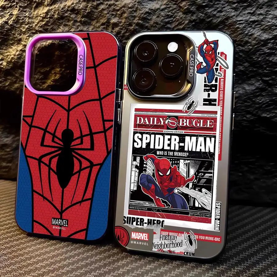 Marvel Spider Man Pase pre iPhone 11 14 15 16 12 13 Pro Promax 16 14 15 plus fonda puzdro