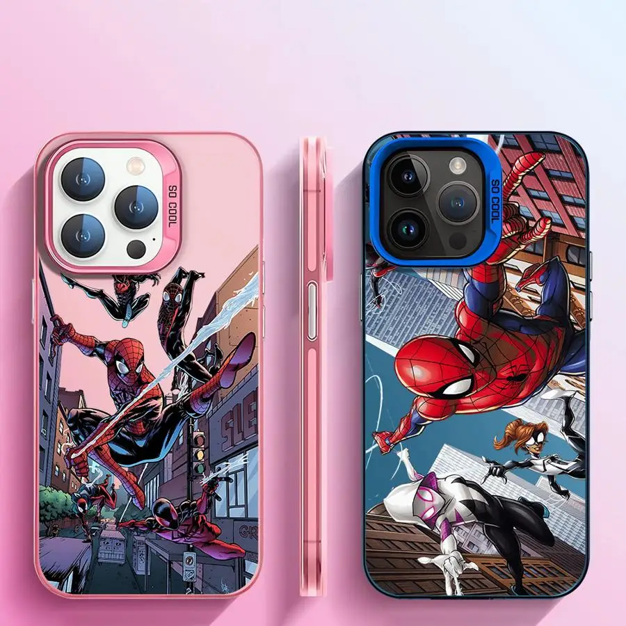 Marvel Spiderman telefónny puzdro pre Xiaomi Poco X3 Pro F4 F3 GT X5 C50 C51 13T Redmi K60 Ultra Mi 11 Lite 12T Soft Cover