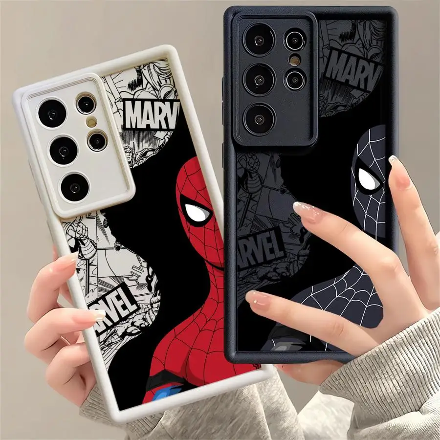 Marvel Spidermans telefónny puzdro pre Samsung S23Plus S22 S21 Fe S25 S23 S20 S24 S21ultra S22 S23 Ultra Note 20ultra Soft Cover