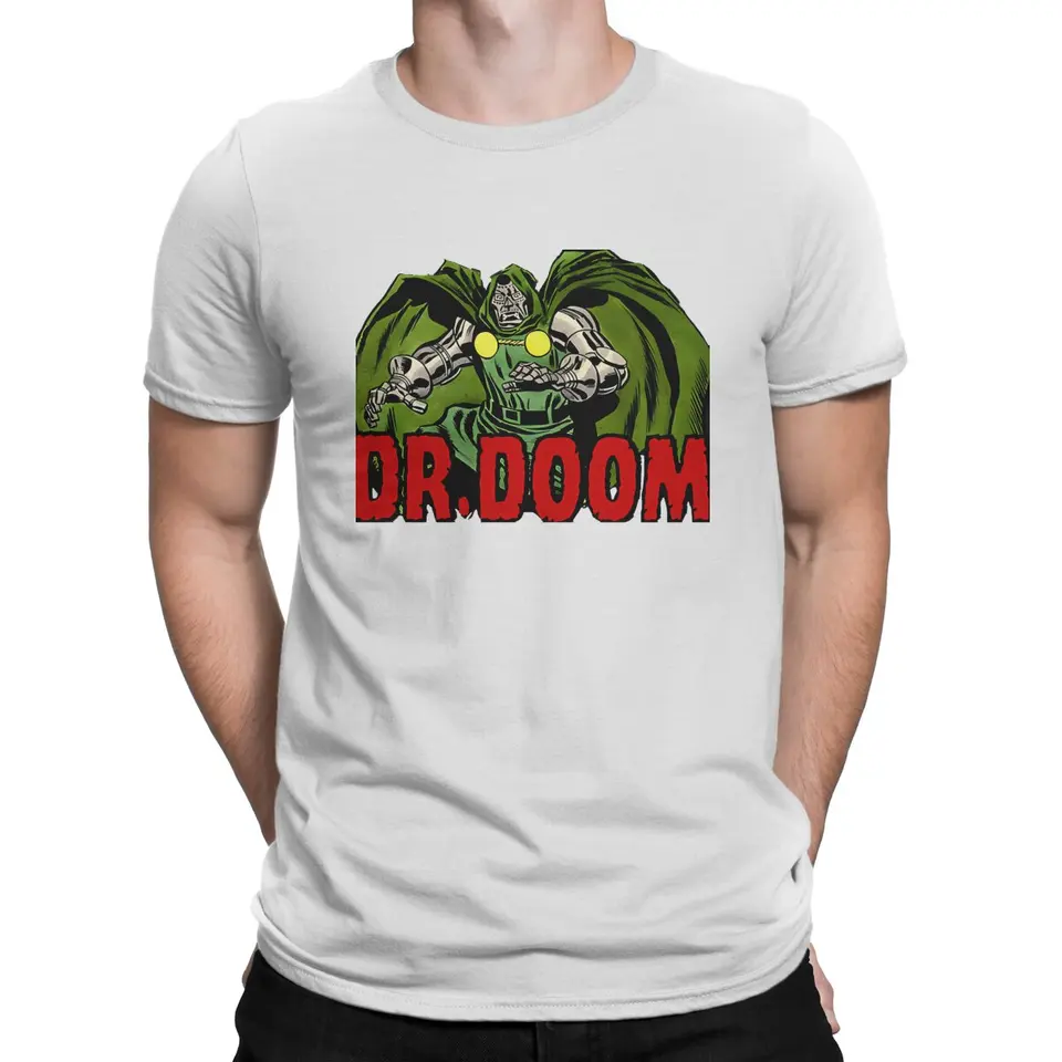 Marvel Super Hero Tričká pre mužov Doktor Doom Casy Pure Cotton Tee tričko o krk s krátkym rukávom tričko 4xl 5xl topy
