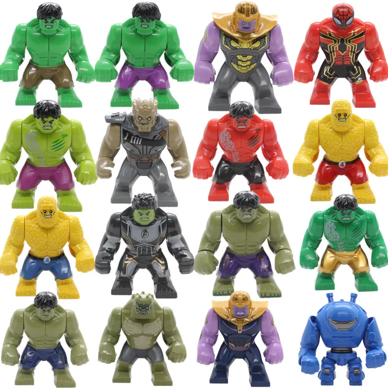 Marvel superhrdina Anime Obrázky 7,5 cm Hulk, stavebné bloky figuríny, mobilná bábika pre darček k narodeninám detí