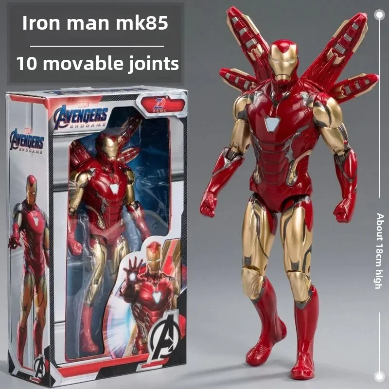 Marvel The Avengers Iron Man New Cute Boys and Deti Fashion Cool Anime Action Model Model Doll Toy Collection Gifet