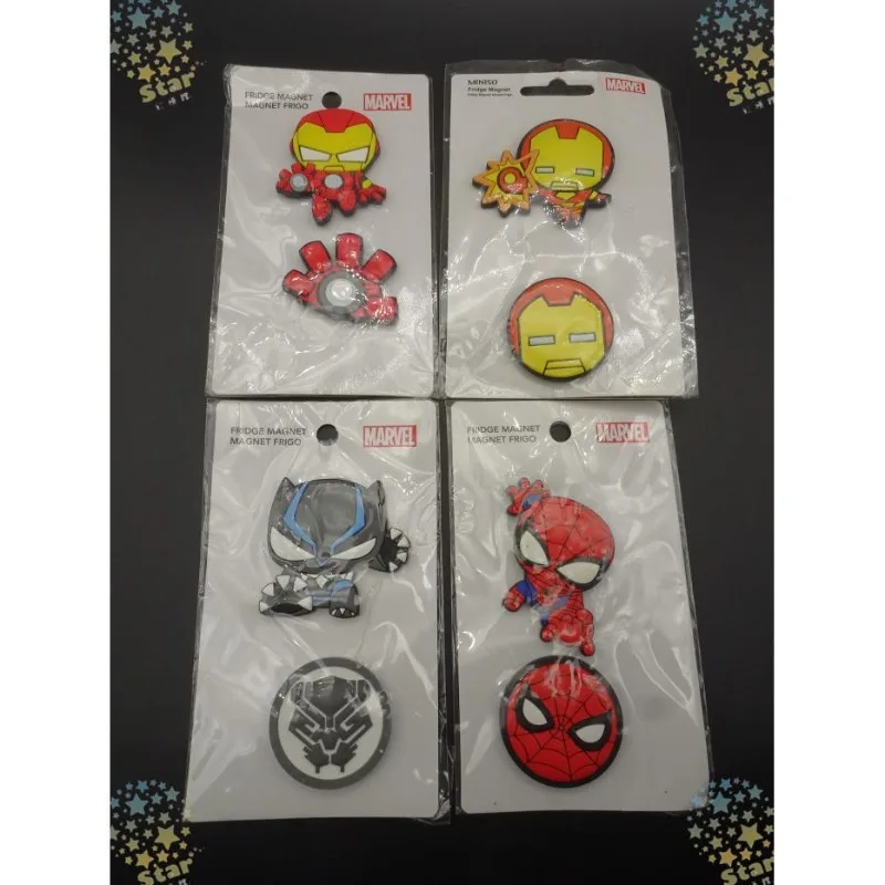 Marvel The Avengers Iron Man Spiderman Black Panther Nový jednoduchý kreatívny animácia Obrázok Softige Glue Chladnička magnetovej nálepky