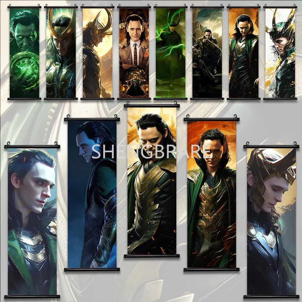 Marvel The Avengers Movie Loki Plagát Artwork Domáca dekorácia závesný zvit