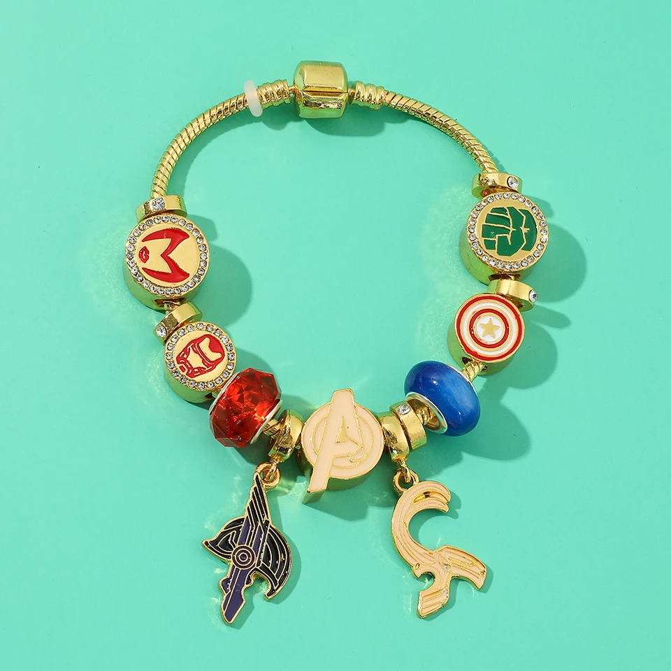 Marvel The Avengers Thor Odinson Loki Pendant náramok Marvel Superhrdina železo Man náramok pre ženy