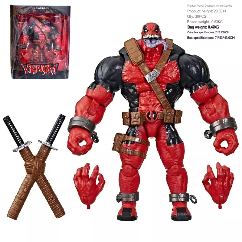 Marvel Venom Deadpool Combinácia 8 palcov akčná postava Model Zberateľná hračka Birthday Boy Xmas Vianočné darčeky ukážky bábiky