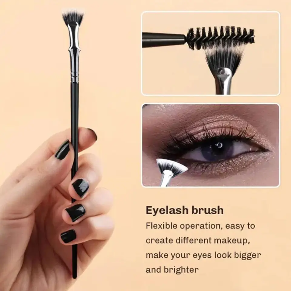 Mascara ventilátor kefy na kefku na kefku na kefku na kefu na zložené šikmé kefka na tvár pre obočie pre kefu na tvár