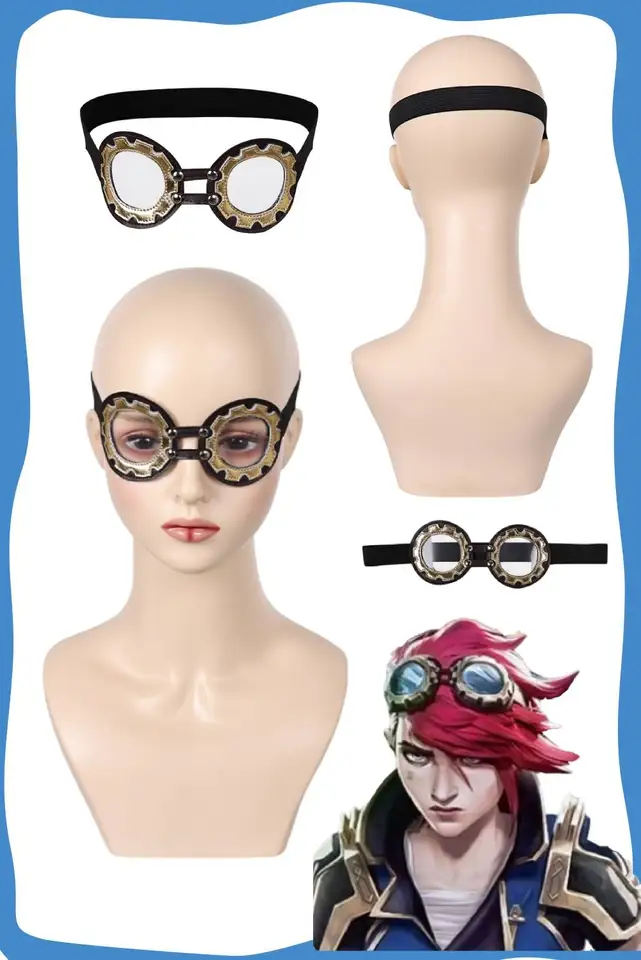 Masguise Arcane VI slinkované cosplay cosplay pu kožené patch eyemask hra lol očné okuliare očné masky Halloween Party karnevalové rola hrania rekvizity