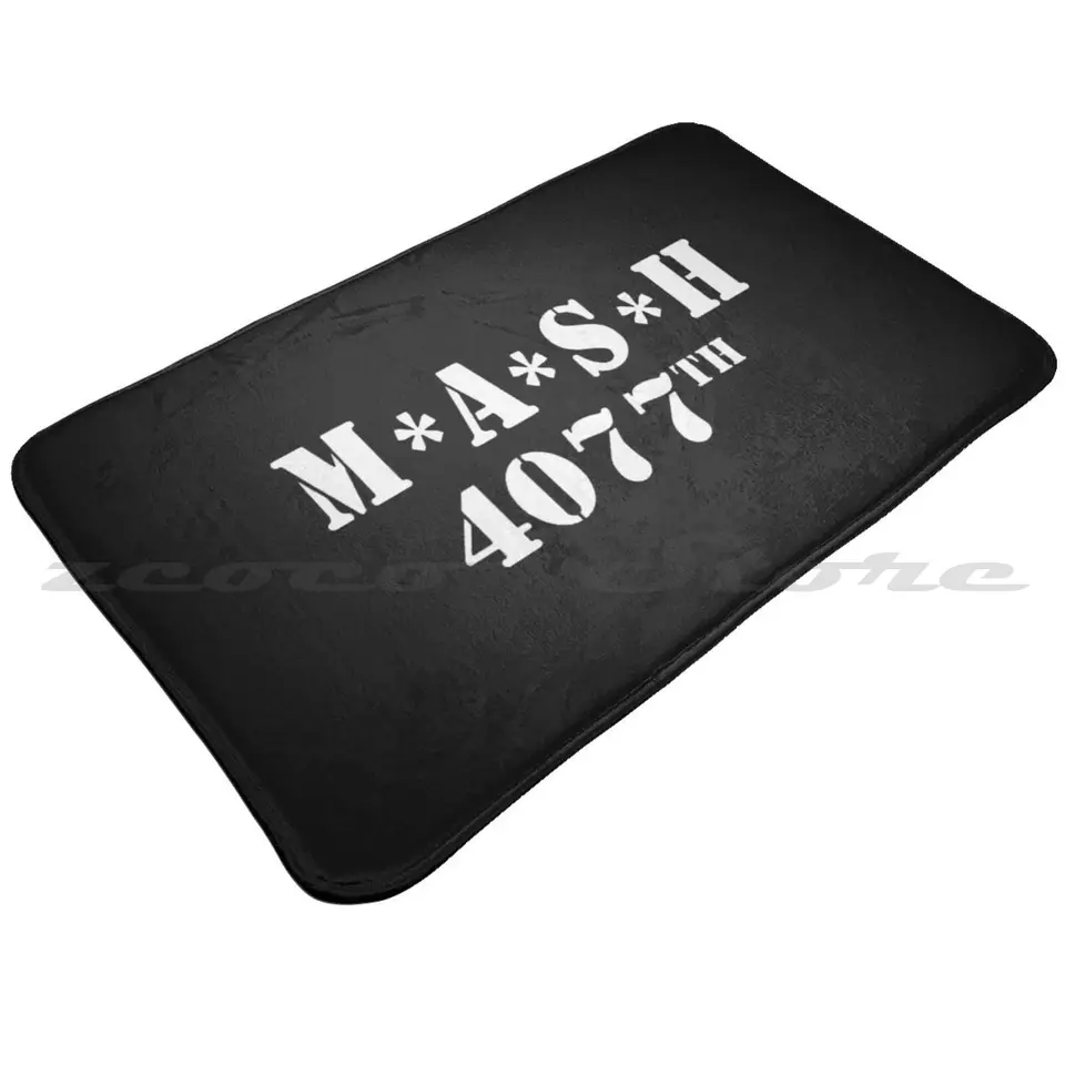 MASH 4077. Soft Mäkká rohož Dvere Non-Slip Water Uptake Carpet MASH 4077 MASH 4077 4077th HAWKEYE TV SITCOM MASH 4077 MASH 4077