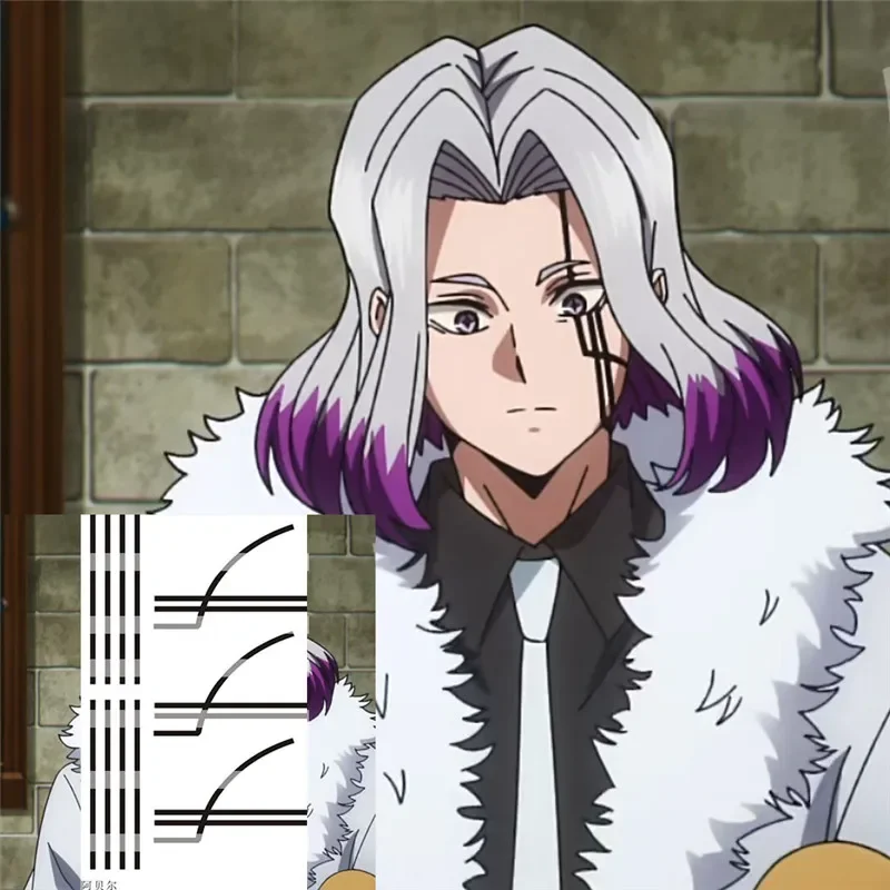 MASHLE: Kúzla a svaly Abel Walker Cosplay tetovanie nálepky na tvár tetovania Halloween Cosplay Cossplay Cossplay Adsess Ress